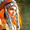 Indian Native American girl Diamond Painting