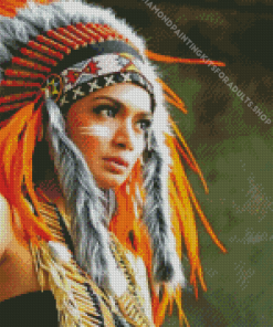 Indian Native American girl Diamond Painting