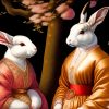 Japanese Bunnies Diamond Painting