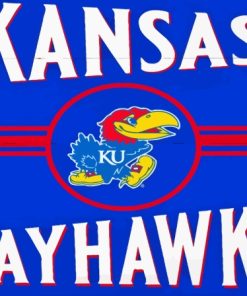 Kansas Jayhawks Basketball Team Logo Diamond Painting