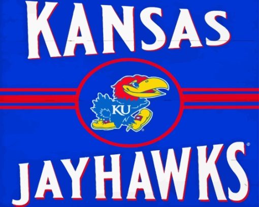 Kansas Jayhawks Basketball Team Logo Diamond Painting