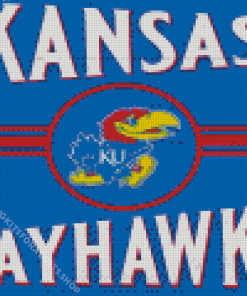 Kansas Jayhawks Basketball Team Logo Diamond Painting