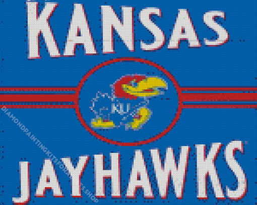 Kansas Jayhawks Basketball Team Logo Diamond Painting