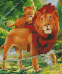 Lion And Cub Diamond Painting