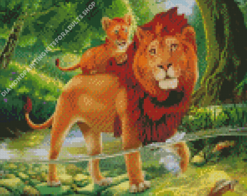 Lion And Cub Diamond Painting