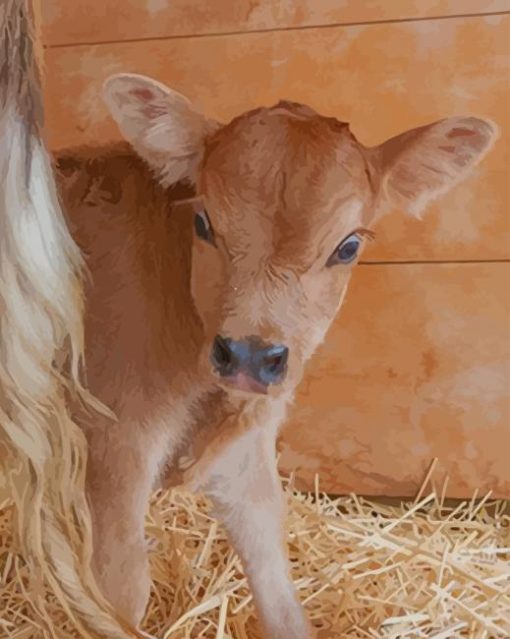 Little Baby Cow Diamond Painting