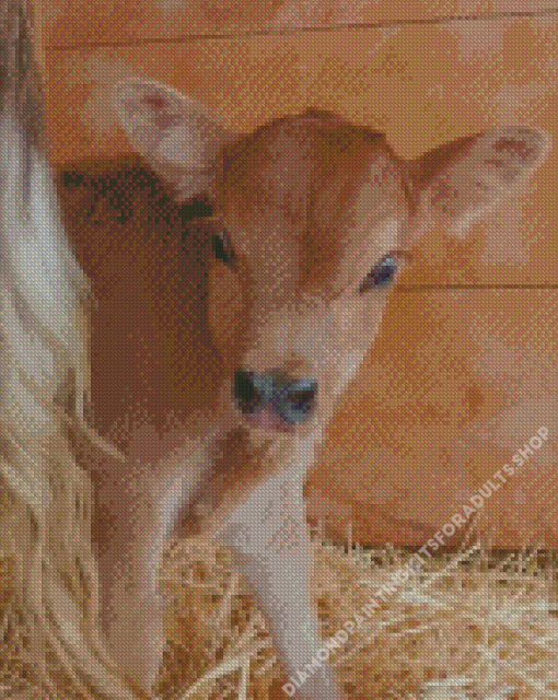 Little Baby Cow Diamond Painting