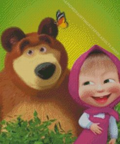 Masha And The Bear Diamond Painting