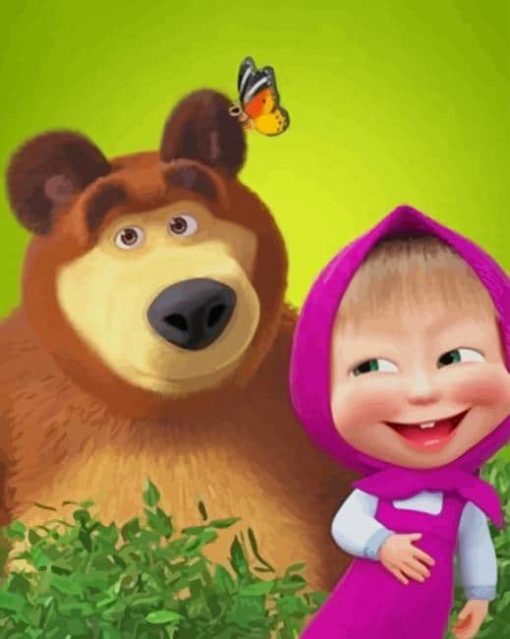 Masha And The Bear Diamond Painting