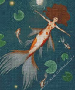 Mermaid Coy Fish Diamond Painting