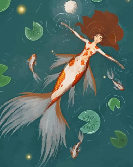 Mermaid Coy Fish Diamond Painting