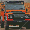 Orange Land Rover Defender 90 Diamond Painting