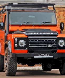 Orange Land Rover Defender 90 Diamond Painting