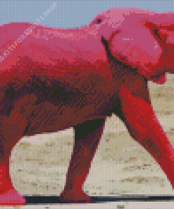 Pink Elephant Diamond Painting