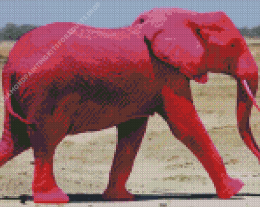 Pink Elephant Diamond Painting