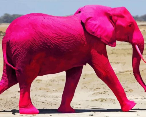 Pink Elephant Diamond Painting