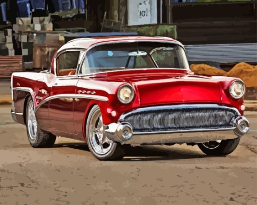 Red 1957 Buick Diamond Painting