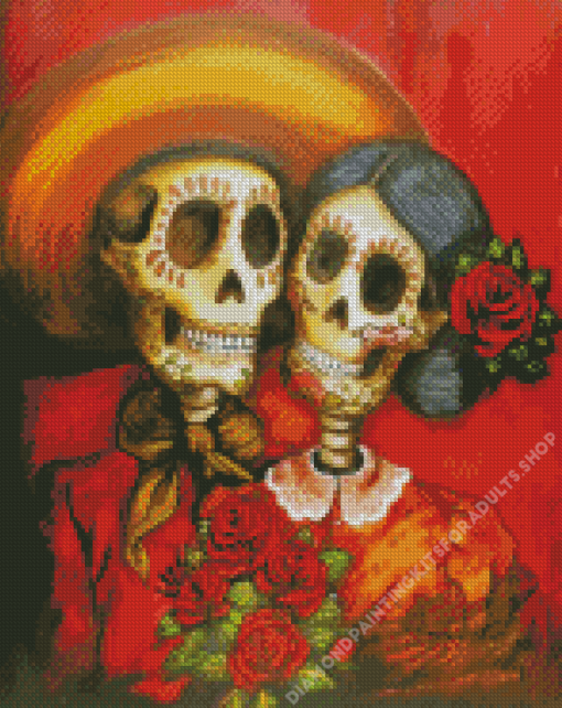 Skull Couples Diamond Painting