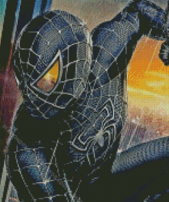 Superhero Black Spiderman Diamond Painting