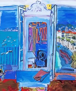 Window Opening On Nice by Raoul Dufy Diamond Painting