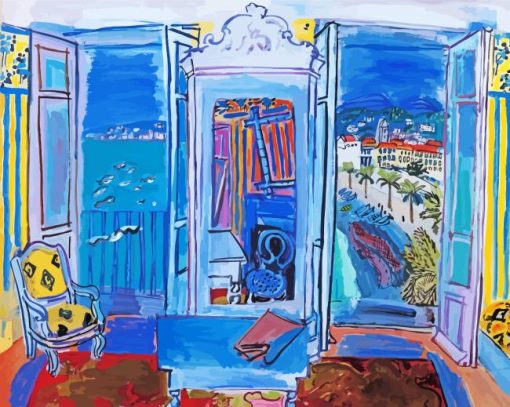 Window Opening On Nice by Raoul Dufy Diamond Painting