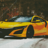 Yellow Acura NSX Diamond Painting