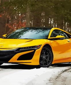 Yellow Acura NSX Diamond Painting