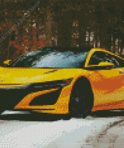 Yellow Acura NSX Diamond Painting