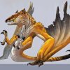 Yellow Wyvern Dragon Diamond Painting