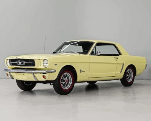 1967 Yellow Mustang Diamond Painting