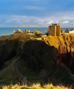 Aberdeen Dunnottar Castle Scotland Diamond Painting