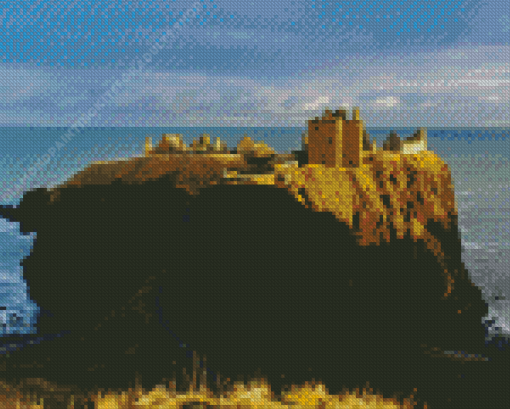 Aberdeen Dunnottar Castle Scotland Diamond Painting