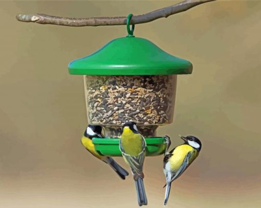 Adorable Birds Feeder Diamond Painting