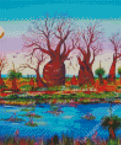 Aesthetic Boab Trees Diamond Painting