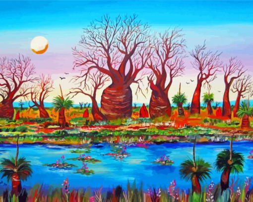 Aesthetic Boab Trees Diamond Painting