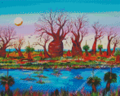 Aesthetic Boab Trees Diamond Painting