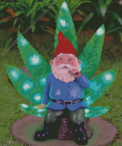 Aesthetic Garden Gnome Smoking Diamond Painting