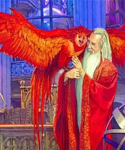 Albus Dumbledore With Fawkes Diamond Painting