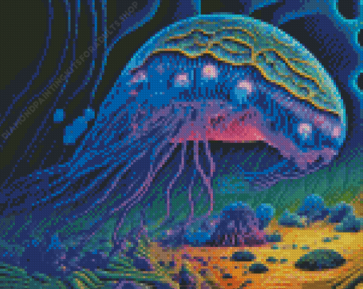 Alien Jellyfish Shrimp Diamond Painting