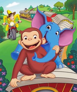 Animated Serie Curious George Diamond Painting