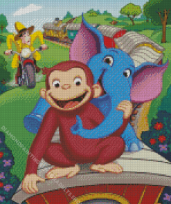 Animated Serie Curious George Diamond Painting