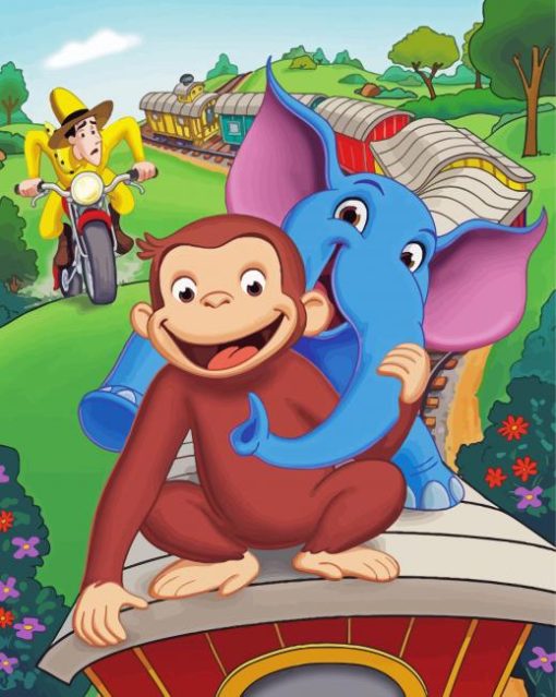 Animated Serie Curious George Diamond Painting