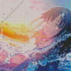 Anime Girl In The Water Art Diamond Painting