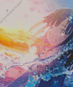 Anime Girl In The Water Art Diamond Painting