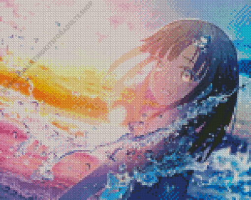 Anime Girl In The Water Art Diamond Painting