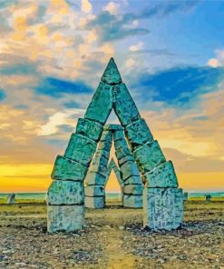 Arctic Henge Sunset Diamond Painting