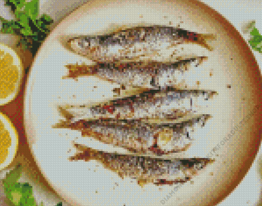 Baked Fresh Sardine Diamond Painting