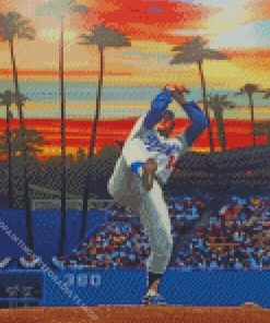 Baseball Dodgers Player Diamond Painting