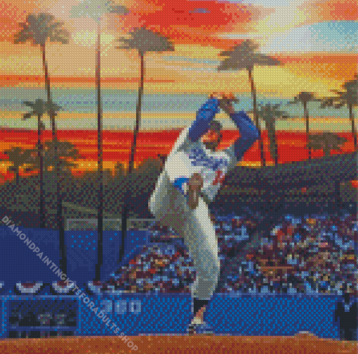 Baseball Dodgers Player Diamond Painting