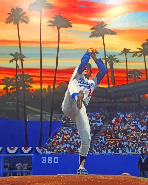 Baseball Dodgers Player Diamond Painting